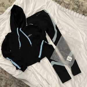 Nasty Fit black and baby blue athletic set! Size small